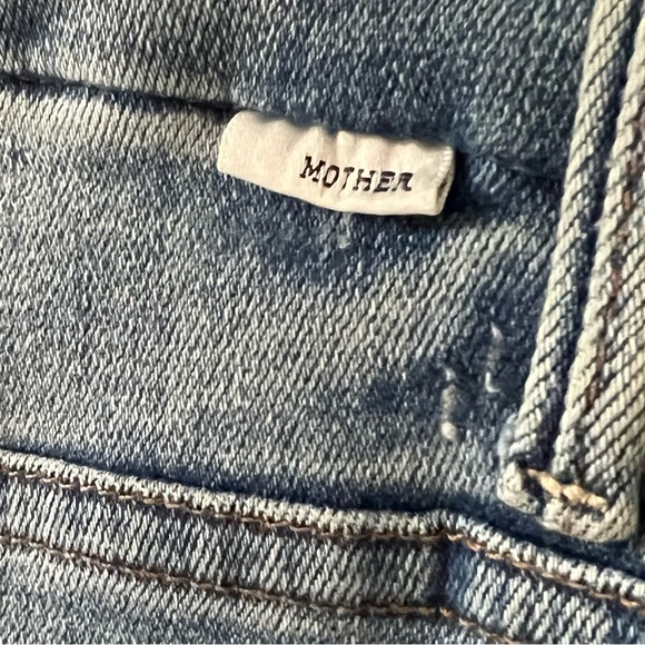 MOTHER High Waisted Looker Ankle FrayWomen's  Blue Jeans Au Revoir Size 27 - Picture 10 of 13